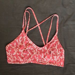 Out from under floral bralette